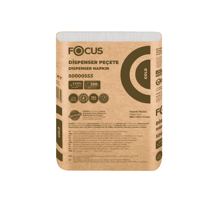 Focus Gold Dispenser Peçete