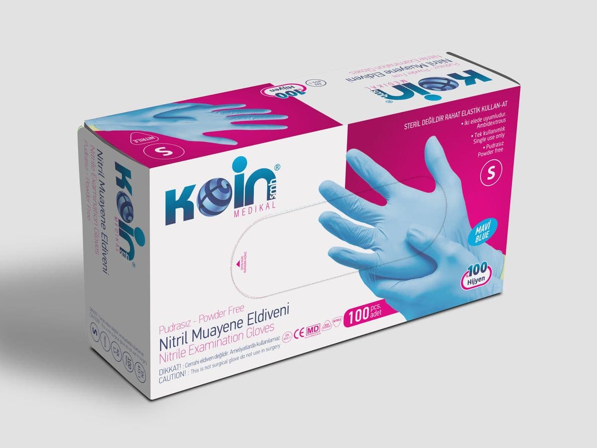 Mavi Nitril Eldiven Küçük