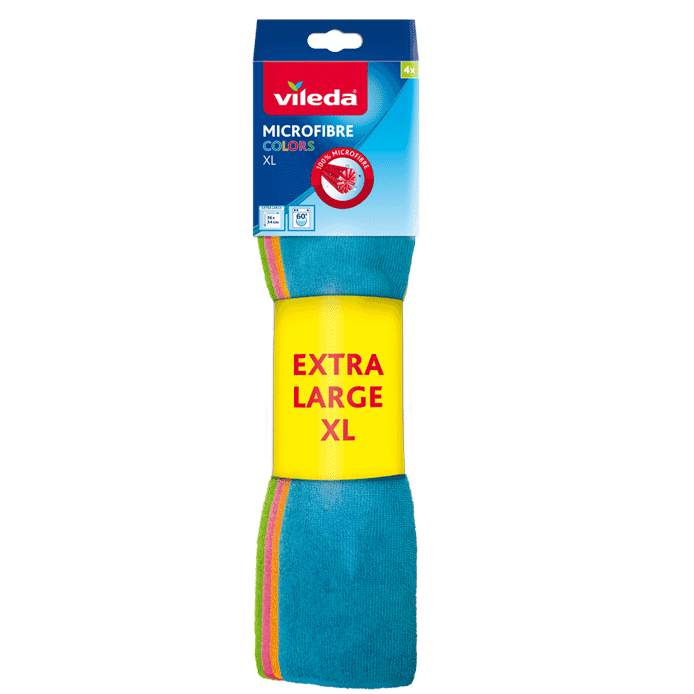 Mikrofiber Colors XL Çok Amaçlı Temizlik Bezi 4’lü Paket