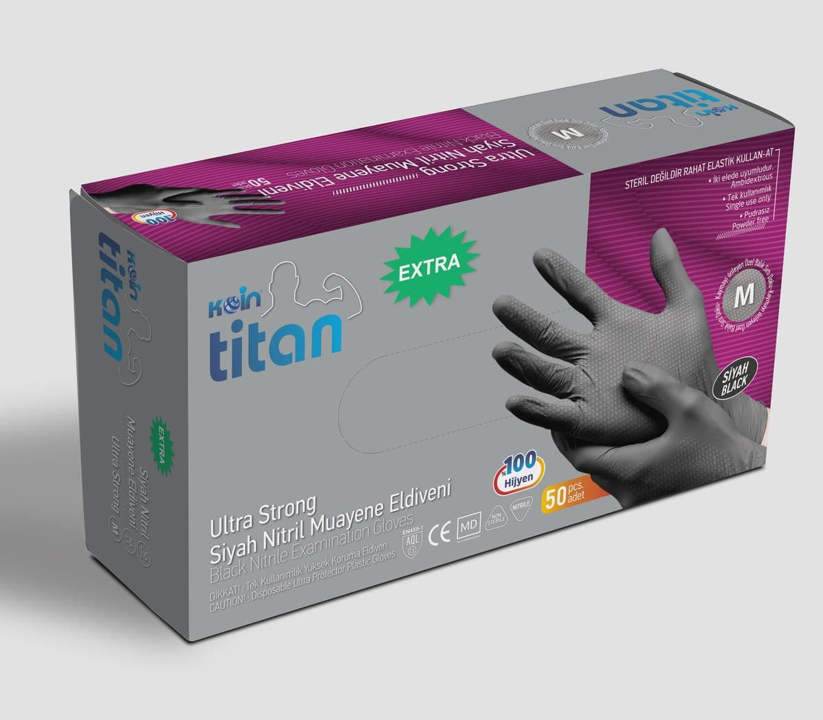 Black Titan Extra Glove Medium