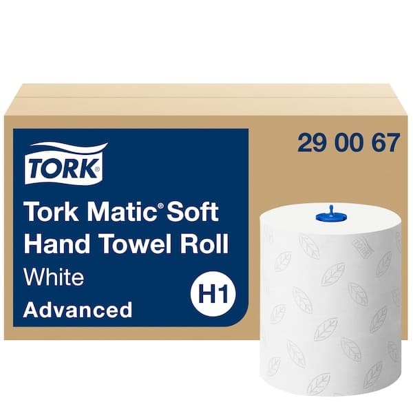 Tork Matic® Hareketli Kağıt Havlu Gri Yaprak Desenli Beyaz H1